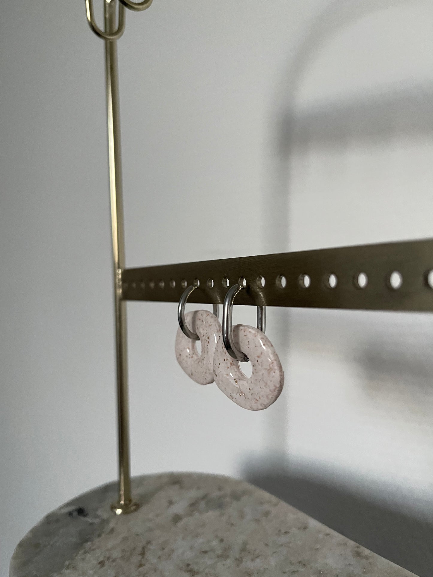 Boucles d’oreilles interchangeables " Jade " avec créoles