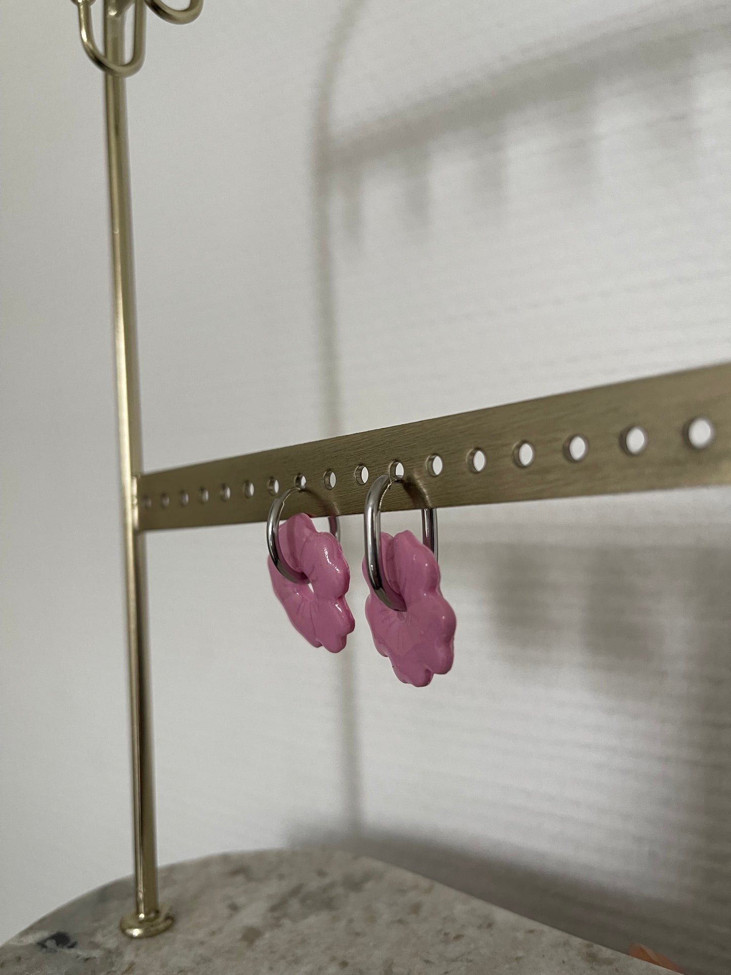 Boucles interchangeables " hibiscus " avec créoles 🌺