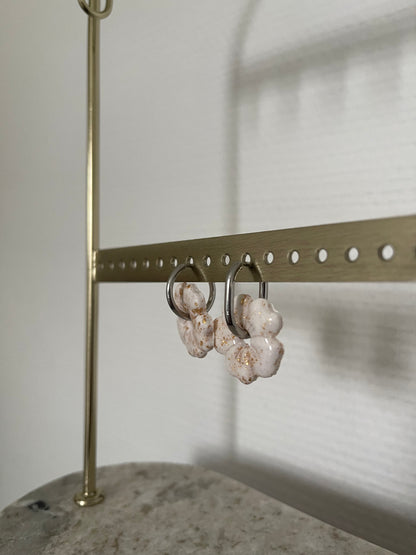 Boucles interchangeables " hibiscus " avec créoles 🌺