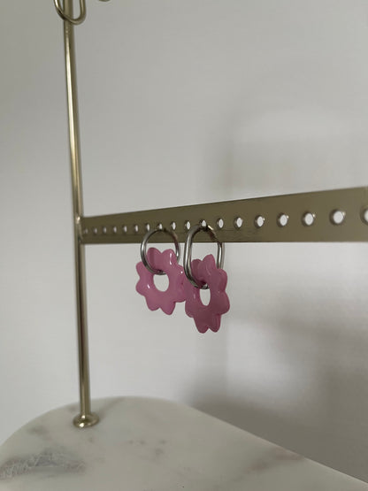 Boucles d’oreilles interchangeables " Lise " avec créoles