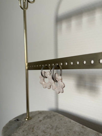 Boucles d’oreilles interchangeables " Lise " avec créoles