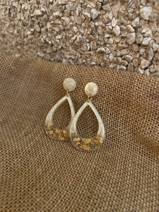 Boucles d’oreilles " Lucie " en résine