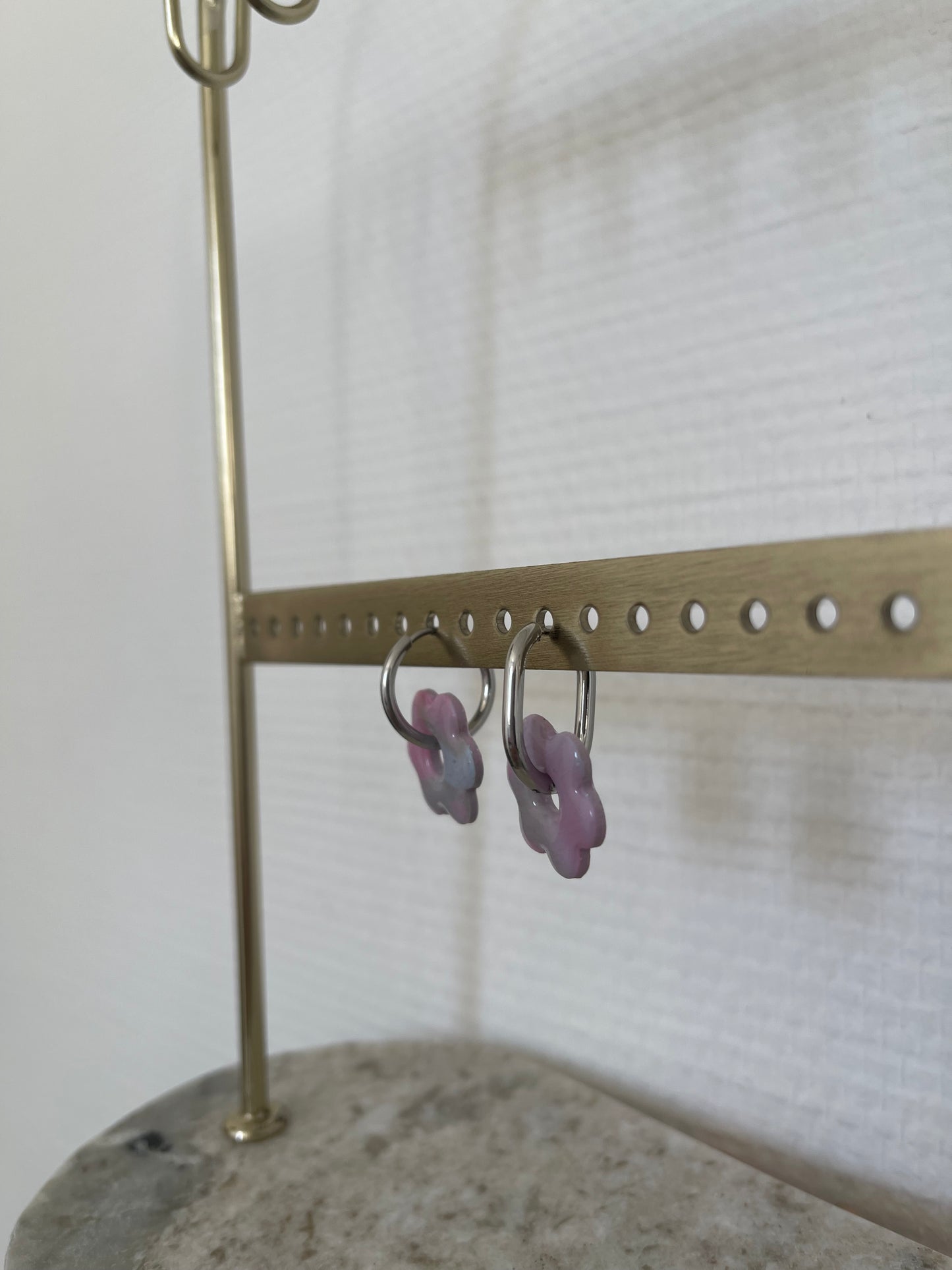 Boucles interchangeables " petite fleur " avec créoles