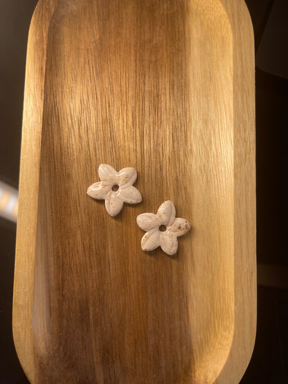 Boucles interchangeables " fleur frangipane " seules