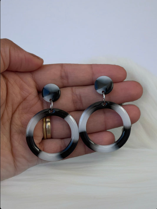 Boucles d’oreilles en résine " Carole "