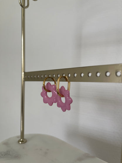 Boucles d’oreilles interchangeables " Lise " avec créoles