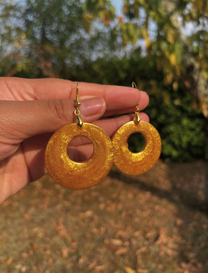 Boucles d’oreilles " Sunny " en résine