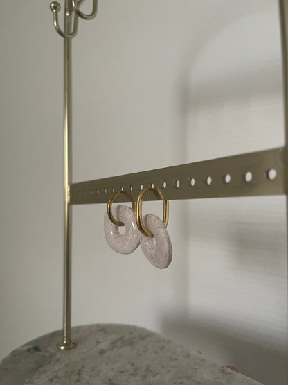 Boucles d’oreilles interchangeables " Jade " avec créoles