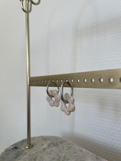 Boucles interchangeables " petite fleur " avec créoles