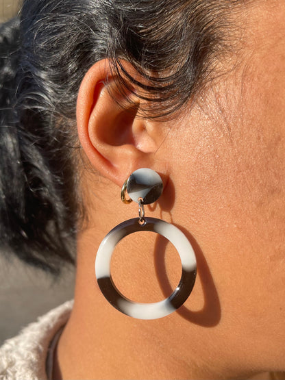 Boucles d’oreilles en résine " Carole "