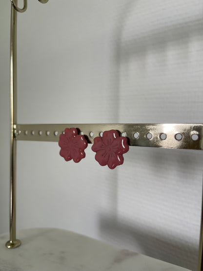 Boucles d’oreilles " petite hibiscus " 🌺