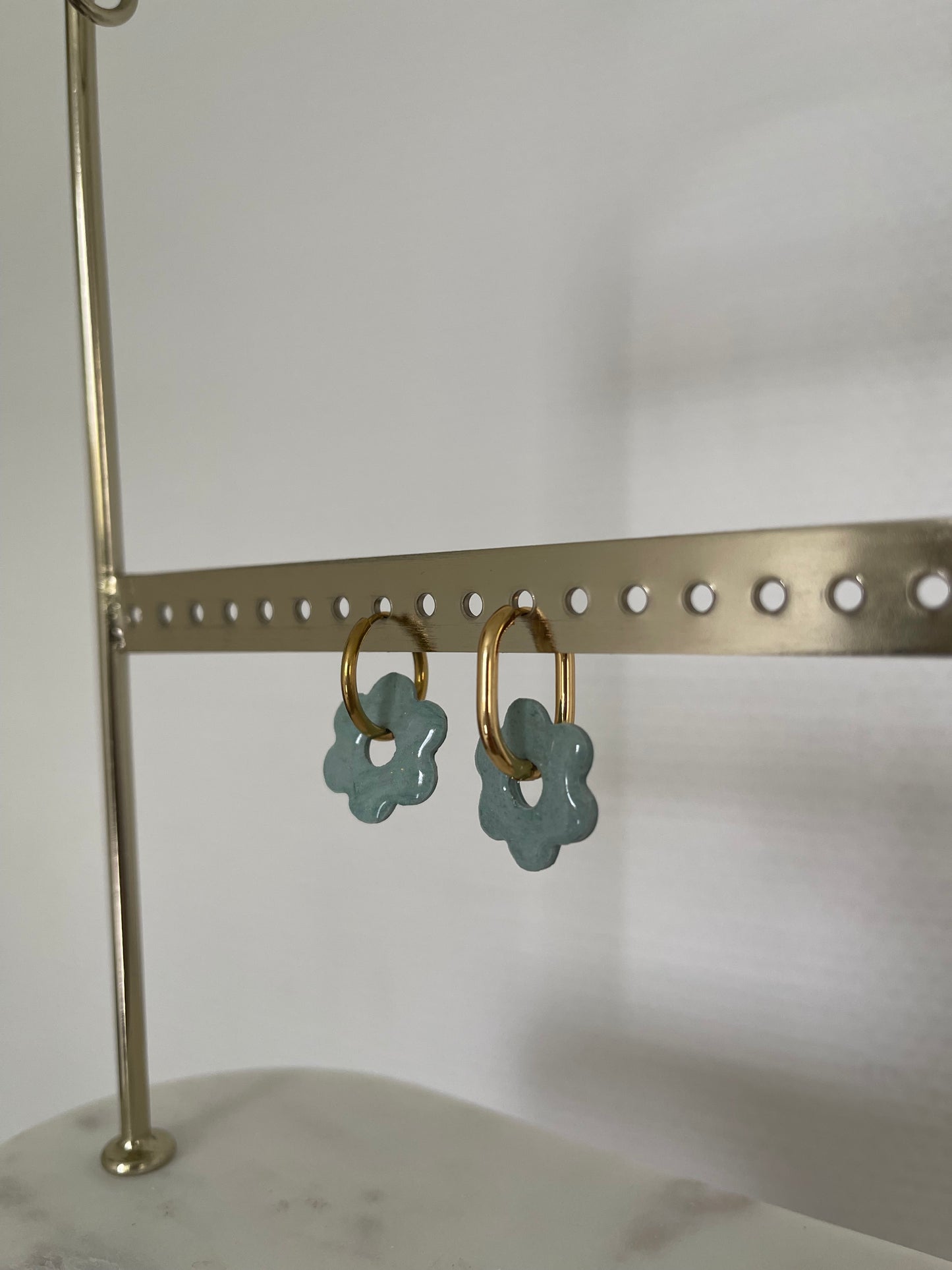 Boucles interchangeables/reversibles " petite fleur " avec créoles