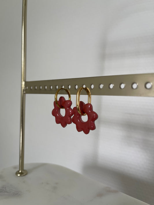 Boucles d’oreilles interchangeables " Lise " avec créoles