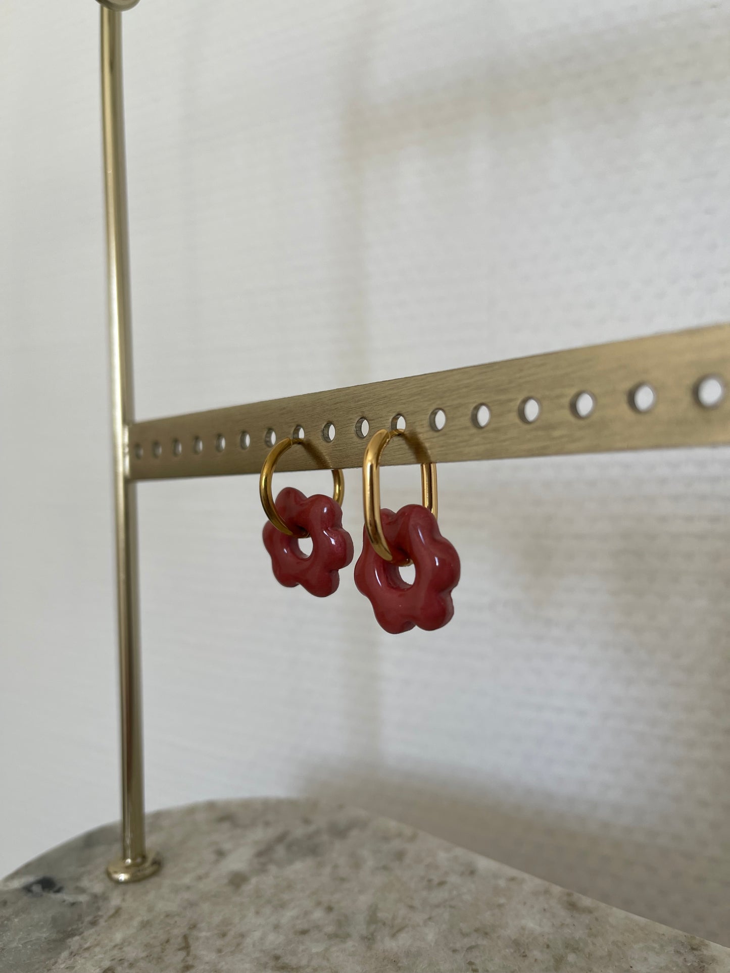 Boucles interchangeables " petite fleur " avec créoles