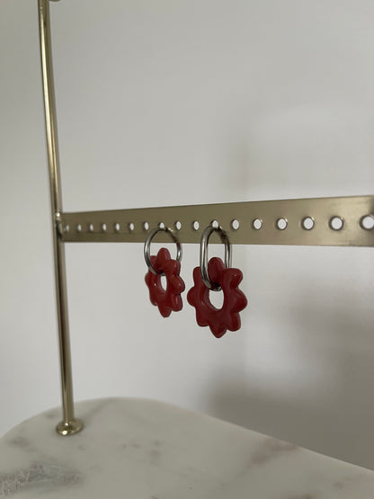 Boucles d’oreilles interchangeables " Lise " avec créoles