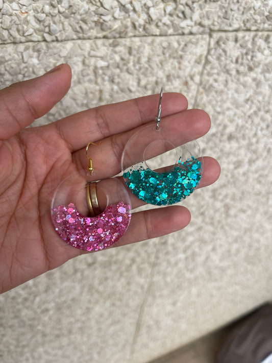 Boucles d’oreilles " Marina " en résine