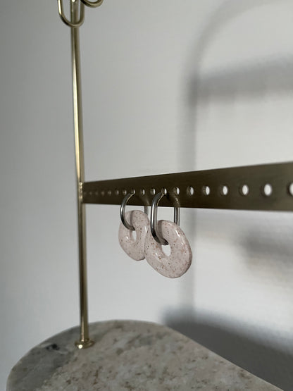 Boucles d’oreilles interchangeables " Jade " avec créoles