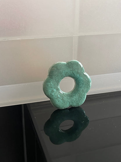 Boucles interchangeables/ réversibles " grande Flora " avec créoles