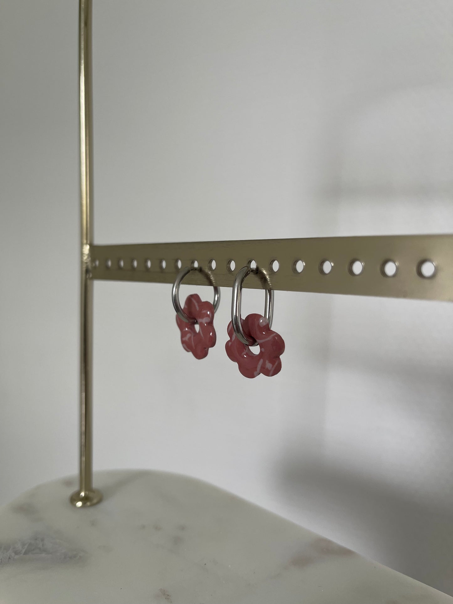 Boucles interchangeables " petite fleur " avec créoles