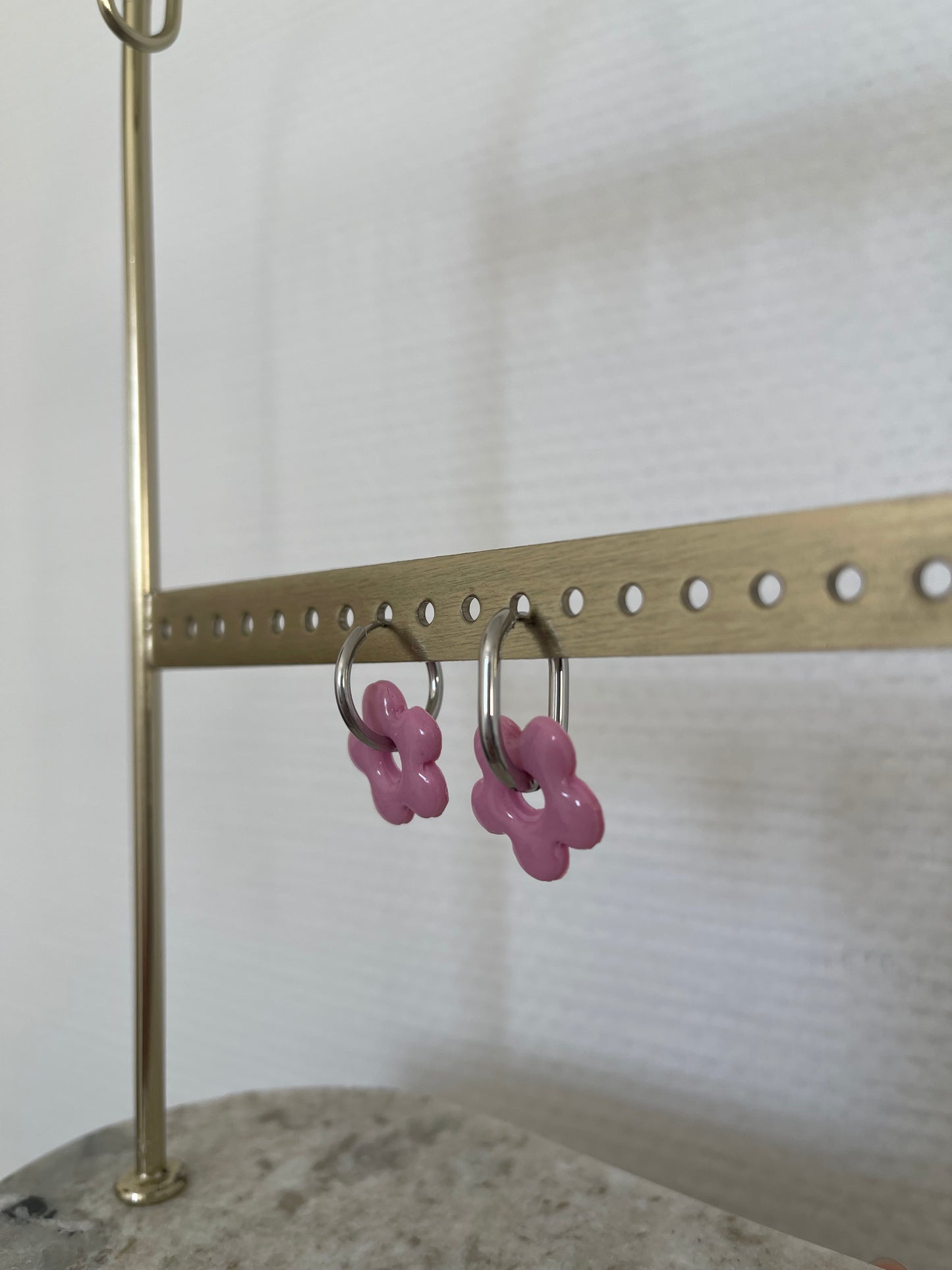 Boucles interchangeables " petite fleur " avec créoles