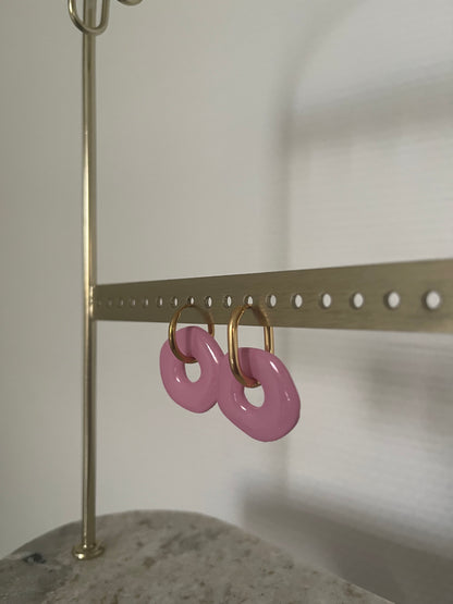 Boucles d’oreilles interchangeables " Jade " avec créoles