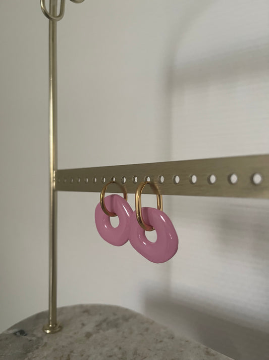 Boucles d’oreilles interchangeables " Jade " avec créoles