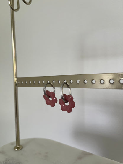 Boucles interchangeables " petite fleur " avec créoles