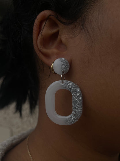 Boucles d’oreilles " Louna " en résine